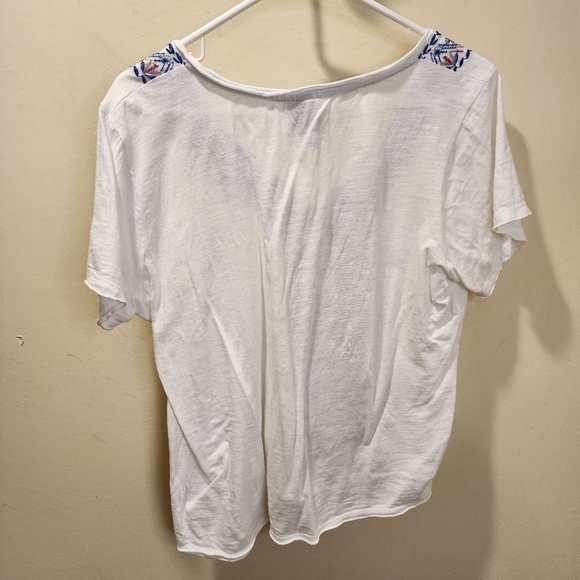 KNOX ROSE white Embroidered boho blouse size L - Picture 8 of 13